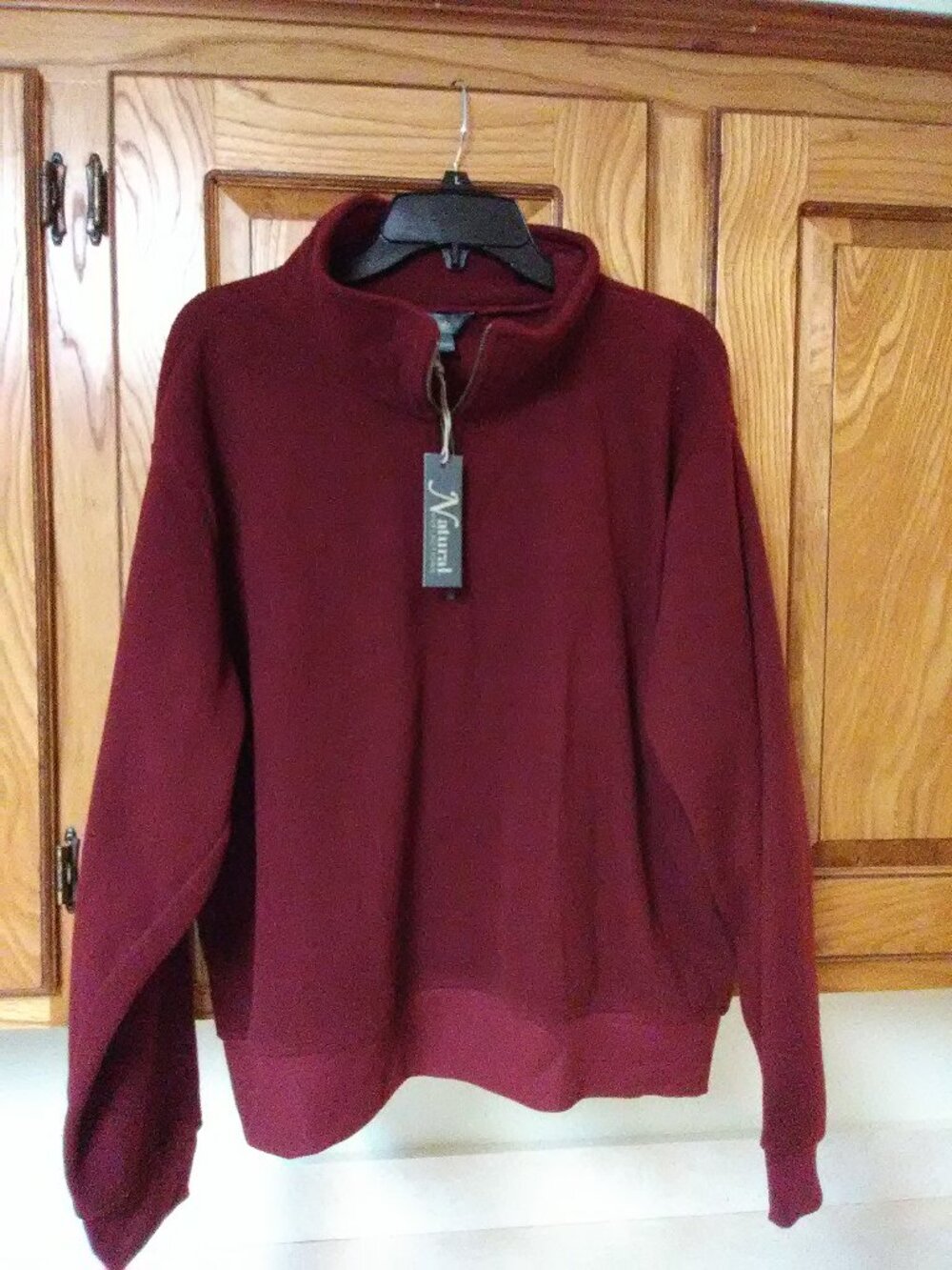 Natural Reflections pullover "fleece" maroon color XL - NWT new